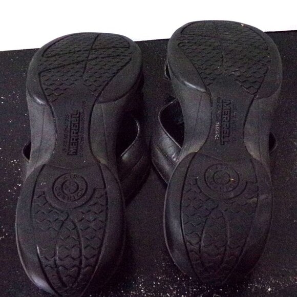 Merrell Black Sundial Spin Wedge Sandals Leather - Picture 6 of 6